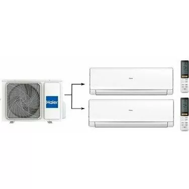 Мульти сплит система на 2 комнаты HAIER 2U40S2SM1FA/AS25S2SF2FA-W*2шт