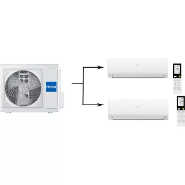 Мульти сплит система на 2 комнаты HAIER 2U50S2SM1FA-3/AS35S2SF2FA-W*2шт