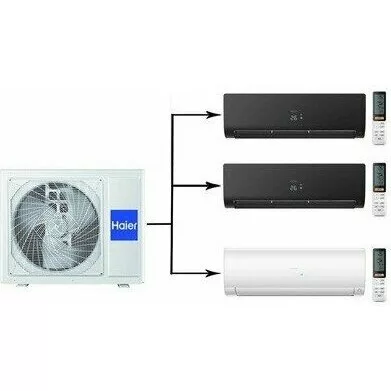 Мульти сплит система на 3 комнаты HAIER 3U70S2SR5FA/AS25S2SF2FA-W/AS25S2SF2FA-B*2шт Мульти сплит система на 3 комнаты HAIER 3U70S2SR5FA/AS25S2SF2FA-W/AS25S2SF2FA-B*2шт